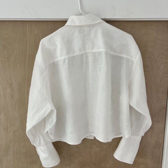 Banana Republic Boxy Crop Linen Shirt - Picture 3 of 4